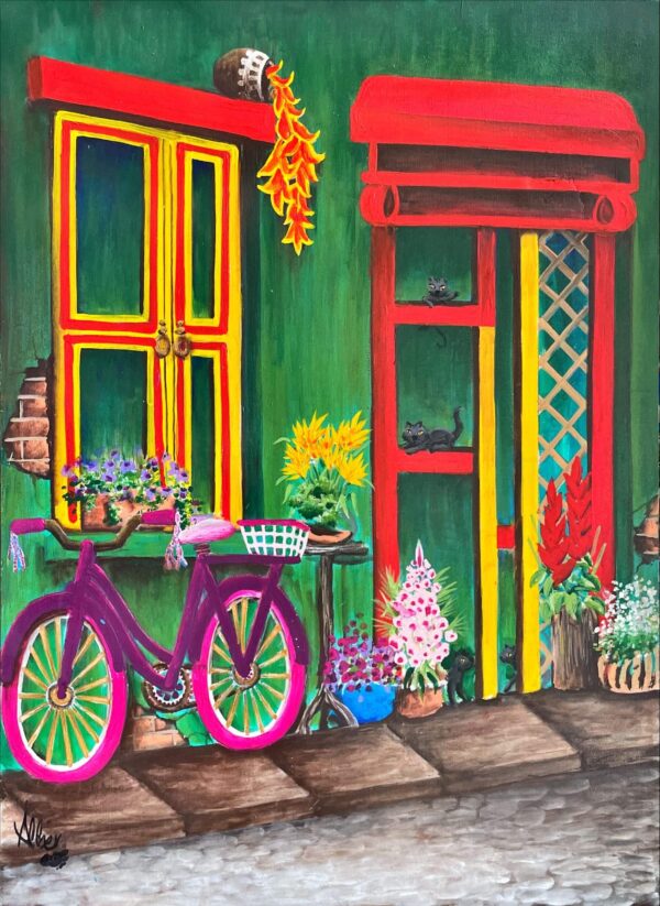 Bici en la pared