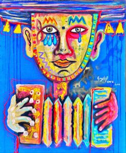 Músico con acordeón