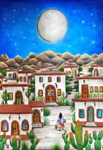 Pueblo de noche