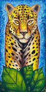Jaguar entre hojas
